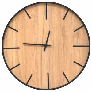 vidaXL Wall Clock Brown &Oslash;39 cm Iron and Engineered Wood
