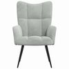 vidaXL Relaxing Chair Light Grey 70 x 61 x 96.5 cm Velvet