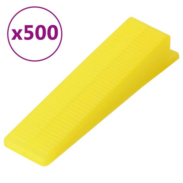 vidaXL Tile Levelling Wedges 500 pcs
