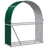 vidaXL Log Holder Green 120x45x140 cm Galvanised Steel