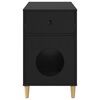 vidaXL Cat House Black 72 x 42.5 x 70 cm Engineered Wood