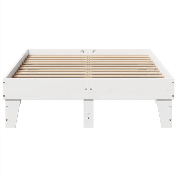 vidaXL Bed Frame without Mattress White 120x200 cm Solid Wood Pine