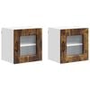 vidaXL Dishwasher Panel Kalmar 2 pcs Smoked Oak 40 x 31 x 40 cm