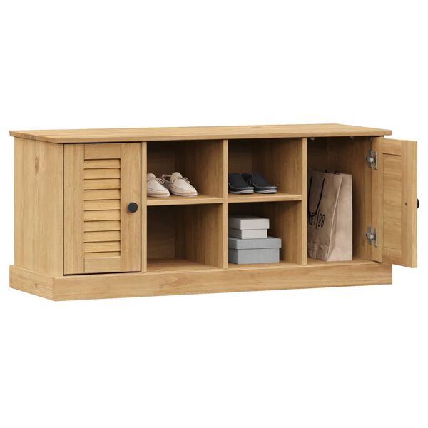 vidaXL Shoe Bench VIGO 106x35x45 cm Solid Wood Pine