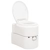vidaXL Integrated Camping Toilet White 24+17 L HDPE&PP