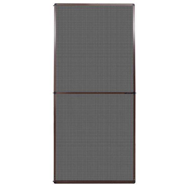 vidaXL Hinged Insect Screen Manual Brown and Black 100 x 215 cm