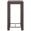 vidaXL 3 Piece Garden Bar Set with Cushions Poly Rattan Brown