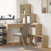 vidaXL Corner Desk Sonoma Oak 101.5 x 149.5 x 149.5 cm Engineered Wood