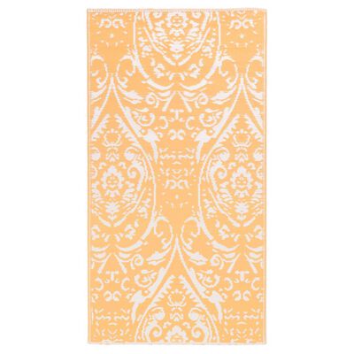 vidaXL Outdoor Carpet Orange and White 160x230 cm PP