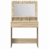 vidaXL Dressing Table Sonoma Oak 75.5 x 41 x 135 cm Engineered Wood