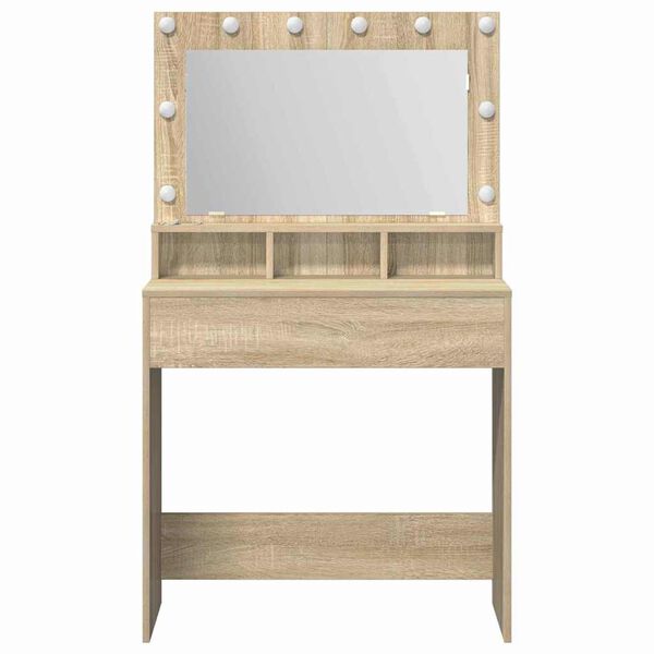 vidaXL Dressing Table Sonoma Oak 75.5 x 41 x 135 cm Engineered Wood