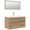 vidaXL 3 Piece Bathroom Furniture Set Artisan Oak Engineered Wood