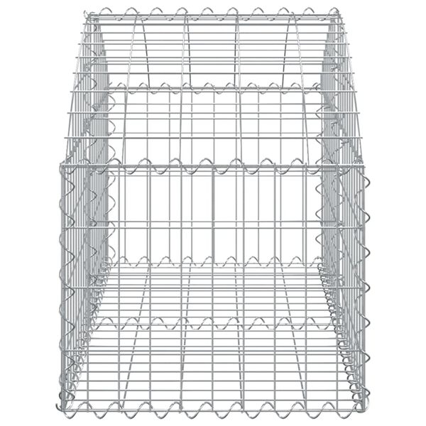 vidaXL Arched Gabion Basket 100x50x40/60 cm Galvanised Iron