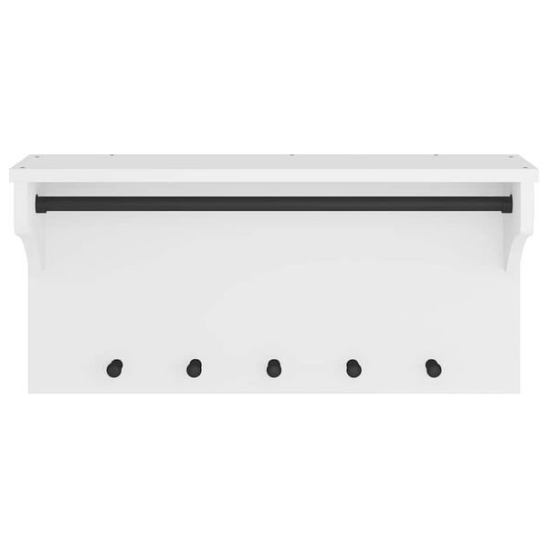 vidaXL Wall-mounted Coat Rack SANDNES White 87x30x42 cm Solid Wood Pine