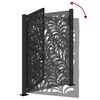 vidaXL Garden Gate Black 100x125 cm Steel Wave Design