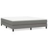 vidaXL Box Spring Bed Frame Dark Grey 180x200 cm Super King Fabric