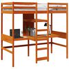 vidaXL Loft Bed Frame without mattress Wax Brown 90x190cm Solid Wood Pine