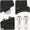 vidaXL Toilet Seat Black 47 x 37 x 4 cm Duroplast