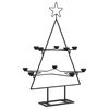 vidaXL Metal Christmas Tree for Decoration Black 75 cm