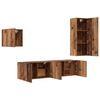 vidaXL TV Cabinet Wall-mounted 4 pcs Old Wood Engineered Wood