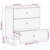 vidaXL Bedside Cabinet Brown and Black 50x33x60 cm Solid Wood Mango
