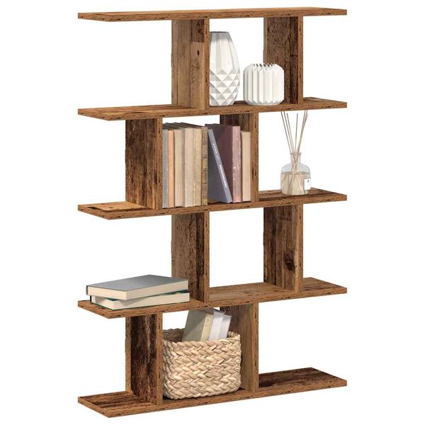 vidaXL Wall Cube Shelf 12 Compartments Old Wood Engineered Wood