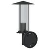 vidaXL Outdoor Wall Light Black Stainless Steel