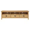 vidaXL TV Cabinet Hill Honey Brown 158x40x47 cm Solid Pine Wood
