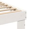 vidaXL Bed Frame with Headboard White 200 x 200 cm Solid Pine Wood