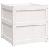 vidaXL Garden Planter White 60x60x60 cm Solid Wood Pine
