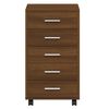 vidaXL Drawer Cabinet with Castors Brown Oak Engineered Wood
