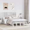 vidaXL Bookcase Bed without Mattress White 160x200 cm Solid Wood