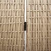 vidaXL Room Divider Folding Manual Beige 242 x 180 cm Poly Rattan