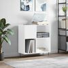 vidaXL Record Cabinet High Gloss White 84.5x38x89 cm Engineered Wood