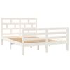 vidaXL Bed Frame without Mattress White Solid Wood 140x200 cm (810431+814195)