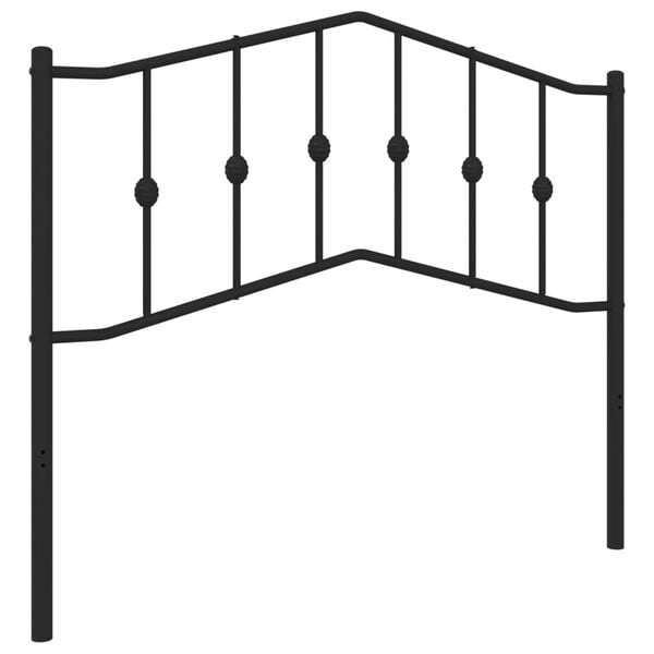 vidaXL Metal Replace Headboard Black 107 cm