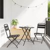 vidaXL Garden Folding Chair 2 pcs Anthracite 55 x 56.5 x 91cm Steel