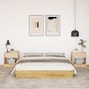 vidaXL Bed Frame without Mattress 135x190 cm Double Solid Wood Oak
