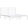 vidaXL Metal Bed Frame without Mattress with Headboard White 120x190cm