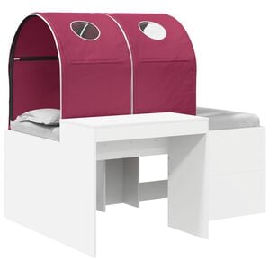 vidaXL Bed with Tunnel 4 pcs Artisian Oak and Red Engineered Wood