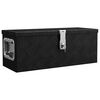 vidaXL Storage Box Black 60x23.5x23 cm Aluminium