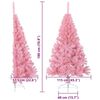vidaXL Artificial Pre-lit Christmas Tree with 300 LEDs Pink 180 cm PVC