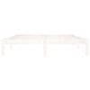 vidaXL Bed Frame without Mattress White Solid Wood Pine 160x200cm