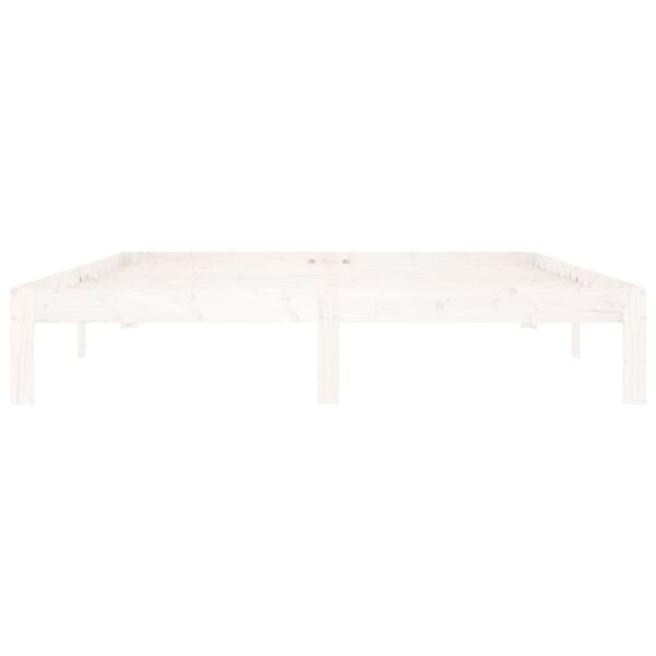 vidaXL Bed Frame without Mattress White Solid Wood Pine 160x200cm