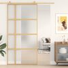vidaXL Sliding Door Gold 102.5x205 cm Frosted ESG Glass and Aluminium