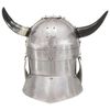 vidaXL Fantasy Viking Helmet LARP Silver Steel