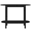 vidaXL Console Table Black 110x40x80 cm Solid Wood Pine