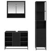 vidaXL Bathroom Furniture Set 3 pcs Black Oak Engineered Wood