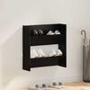 vidaXL Shoe Cabinet Black Oak 60 x 18 x 60 cm Engineered Wood