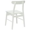 vidaXL Dining Chair 2 pcs White Solid Rubber Wood